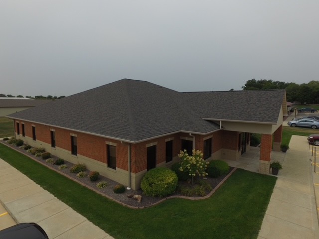 Farm Credit, Red Bud, IL, Owens Corning TruDefinition Duration asphalt shingles in color Peppercorn
