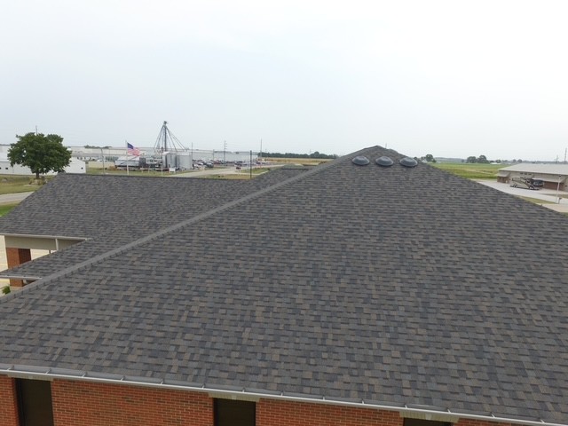 Farm Credit, Red Bud, IL, Owens Corning TruDefinition Duration asphalt shingles in color Peppercorn